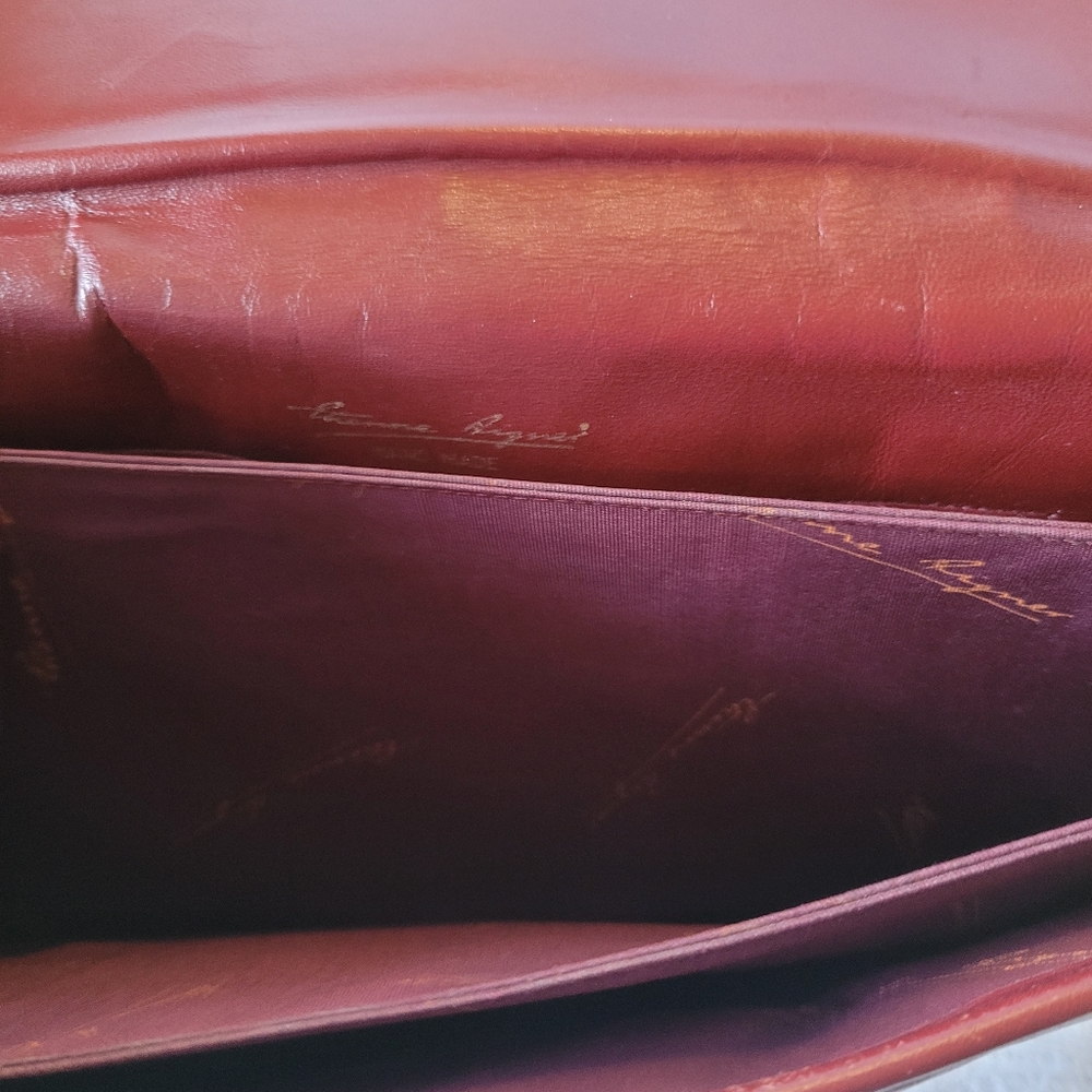 Vintage Etienne Aigner Leather Crossbody satchel brief in Oxblood red - Picture 8 of 16